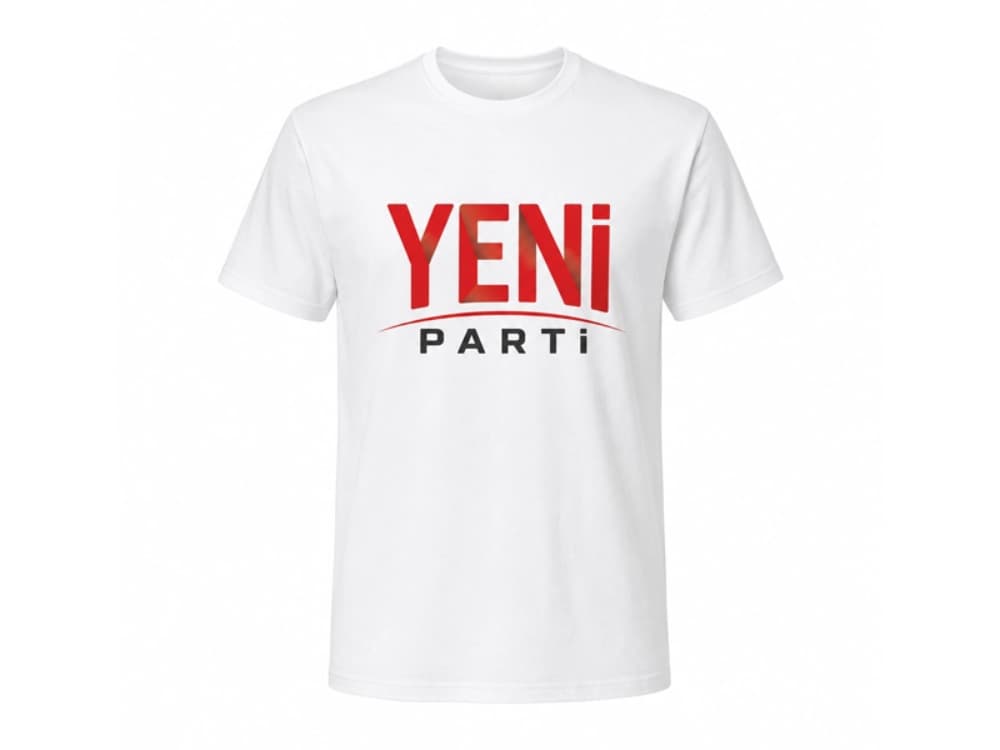 Yeni Parti Logolu %100 Pamuklu Tişört