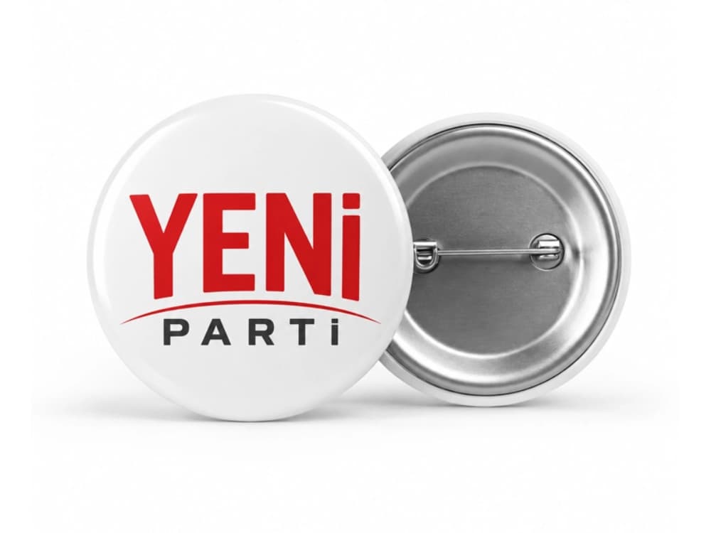 Yeni Parti Yaka Rozeti 2x2 CM